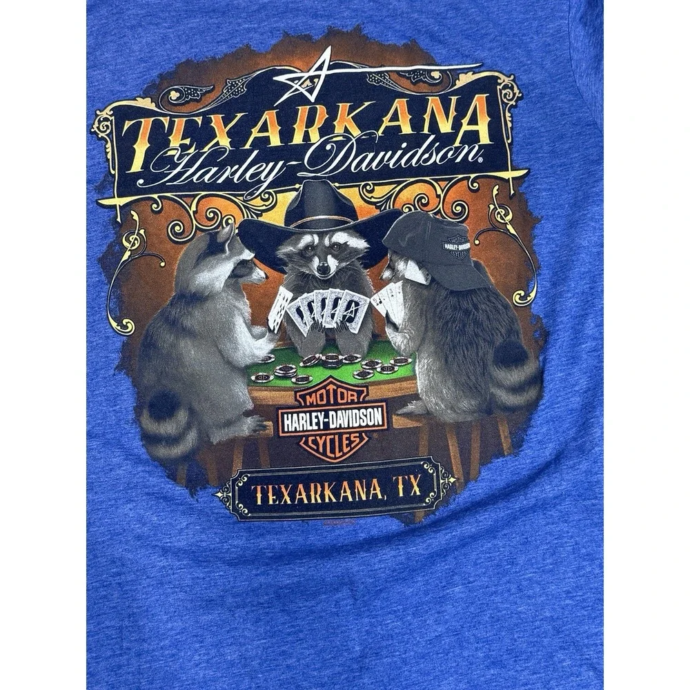 Harley-Davidson Texarkana Texas Blue Short Sleeve Graphic T-shirt Size L - Picture 5 of 16
